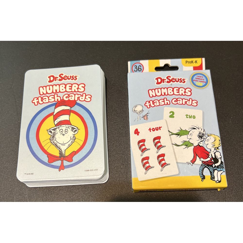 New Dr. Seuss‎ NUMBERS Flash Cards 36 Cards For PreK-K NIP